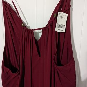 Le Chateau Adjustable Halter High Low Dress